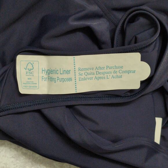 Andie Amalfi One Piece Navy Blue Scoop Neck Adjustable Straps Swim Size L New - Picture 6 of 10